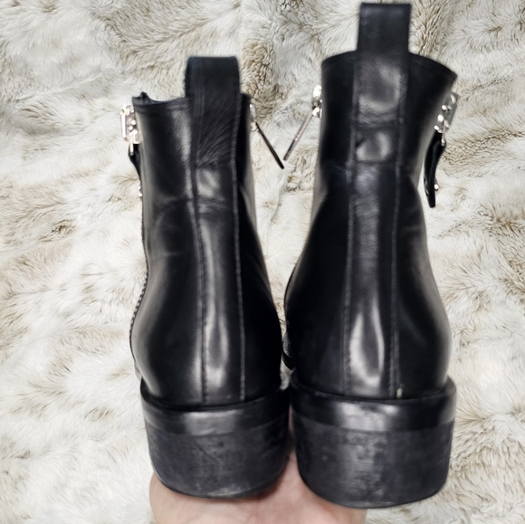 Aquatalia Colbie Women’s Chelsea Ankle Boots Weatherproof Zip Blck Leather US6.5 - Picture 6 of 13